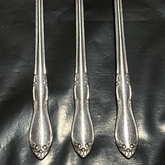 Oneida Ltd Simon L. & George H. Rogers Company Stainless Steel Cocktail Forks - Picture 3 of 7